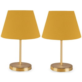 Opviq 2475 Juego de Lámparas de Mesa, Amarillo, 100% PVC, Elegantes y Duraderas para Cualquier Espacio